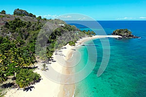 Aerial view of Sakatia island, near to Nosy be island,Madagaskar