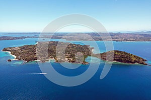 Aerial view of Sakatia island, near to Nosy be island,Madagaskar