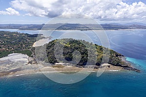 Aerial view of Sakatia island, near to Nosy be island,Madagaskar