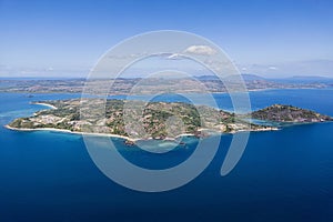 Aerial view of Sakatia island, near to Nosy be island,Madagaskar