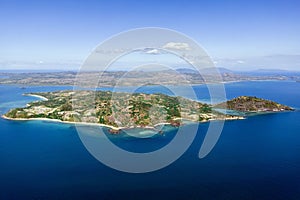 Aerial view of Sakatia island, near to Nosy be island,Madagaskar