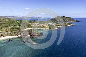 Aerial view of Sakatia island, near to Nosy be island,Madagaskar