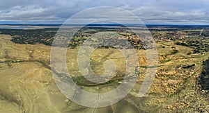 Aerial view of the Salamanca rural in Castilla and Leon, Spain photo