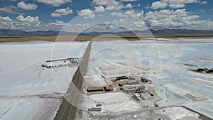 aerial view of Salinas Grandes, Jujuy, Argentina - mar 2th 2024