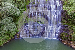 Aerial view from the Salto Cristal one of the most beautiful waterfalls in Paraguay