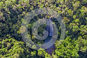 Aerial view from the Salto Cristal one of the most beautiful waterfalls in Paraguay photo