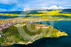 Samuels Fortress and Plaosnik at Ohrid in North Macedonia