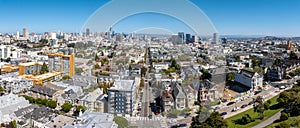 Aerial view of the San Francisco city hall on a sunny day