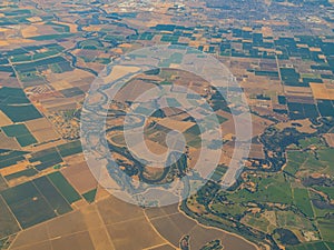 Aerial view of the San Joaquin River and Manteca area photo