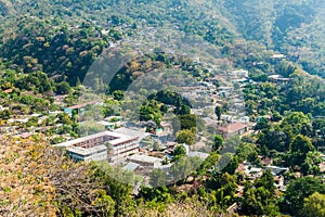 Aerial view of San Marcos La Laguna village, Guatema