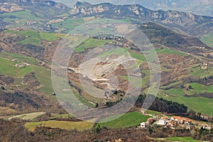 Aerial view of San Marino