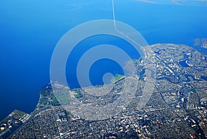An aerial view of San Mateo