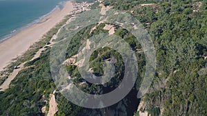 Aerial View a Sandstone Hill near Shore