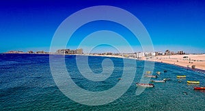 Aerial View of Sandy Beach, Puerto Penasco, Sonora, MX With The Tide In photo