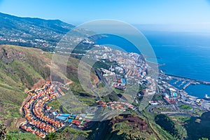 Aerial view of Santa Cruz de la Palma at La Palma, Canary islands, Spain