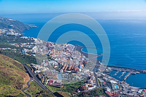 Aerial view of Santa Cruz de la Palma at La Palma, Canary islands, Spain