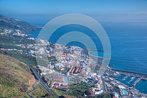 Aerial view of Santa Cruz de la Palma at La Palma, Canary islands, Spain