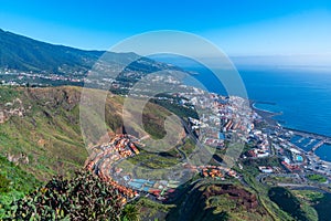 Aerial view of Santa Cruz de la Palma at La Palma, Canary islands, Spain