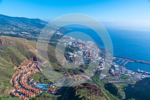 Aerial view of Santa Cruz de la Palma at La Palma, Canary islands, Spain