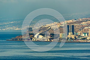 Aerial view of Santa Cruz de Tenerife. Canary islands, Spain