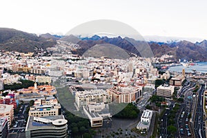 Aerial view of Santa Cruz de Tenerife. Canary Islands, Spain