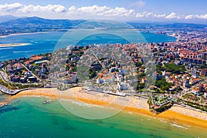 Aerial view of Santander, Spain photo