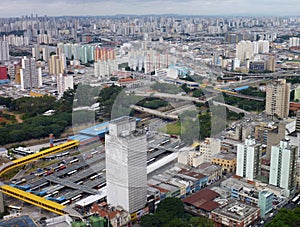 Aerial view of sao paulo from the roof of altino arantes building photo