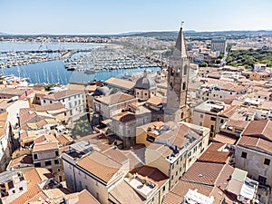 Aerial view of Sardinia, Alghero