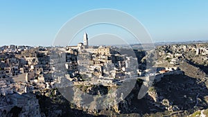 Aerial view of the Sassi di Matera in Italy photo