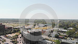 Aerial view of Savannah skyline from drone - Georgia - USA