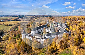 Aerial view on Savvino-Storozhevsky Monastery in Zvenigorod