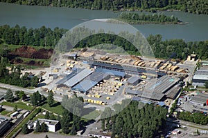 Aerial View of Sawmill photo