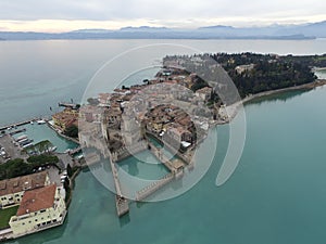 Aerial view of the Scaliger Castle