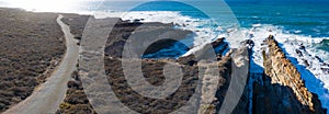 Aerial View of Scenic Coastline in Central California