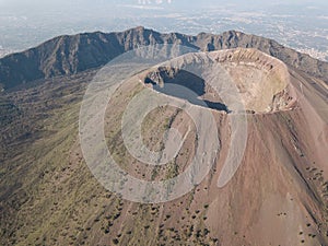 aerial view of scenic mount vesuvius Naples