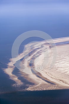 Aerial view from the Schleswig-Holstein Wadden Sea National Park