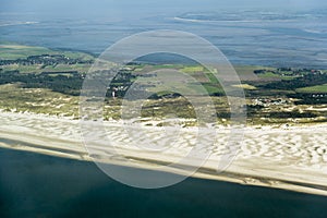 Aerial view from the Schleswig-Holstein Wadden Sea National Park