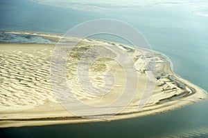 Aerial view from the Schleswig-Holstein Wadden Sea National Park