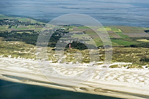 Aerial view from the Schleswig-Holstein Wadden Sea National Park