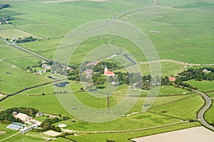 Aerial view from the Schleswig-Holstein Wadden Sea National Park