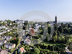 Aerial View Schloss Bensberg and public surroundings Berglisch Gladbach Germany near cologne