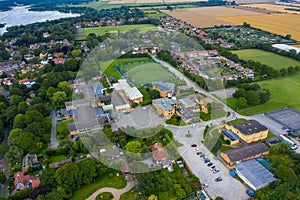 Aerial View of the school and language college in Hornsea Town