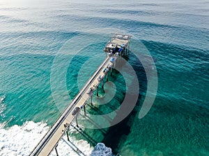 Aerial view of the scripps pier institute of oceanography, La Jolla, San Diego, California, USA. photo