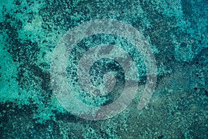 Aerial view of sea with crystal clear water