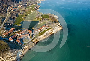 Aerial view of sea resort