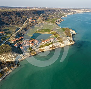 Aerial view of sea resort