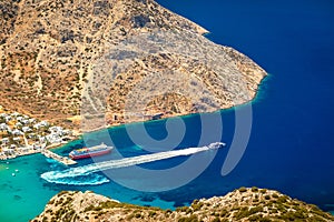 Aerial view of the seacoast of Sifnos island, Greece