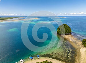 Aerial view of seascape in Britania Island.