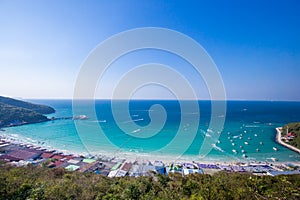 Aerial view with Seascape of Koh Larn island