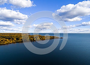 Aerial view of seashore with beach, lagoons. Coastline with sand and water. Landscape. Aerial photography. Birdseye. Sea, beach, s